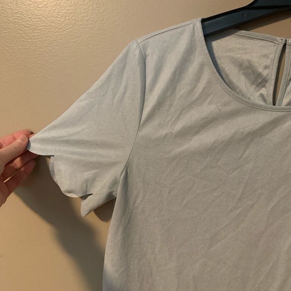 Altar’d State Gray Short Sleeve Top-Lg - Picture 2 of 6